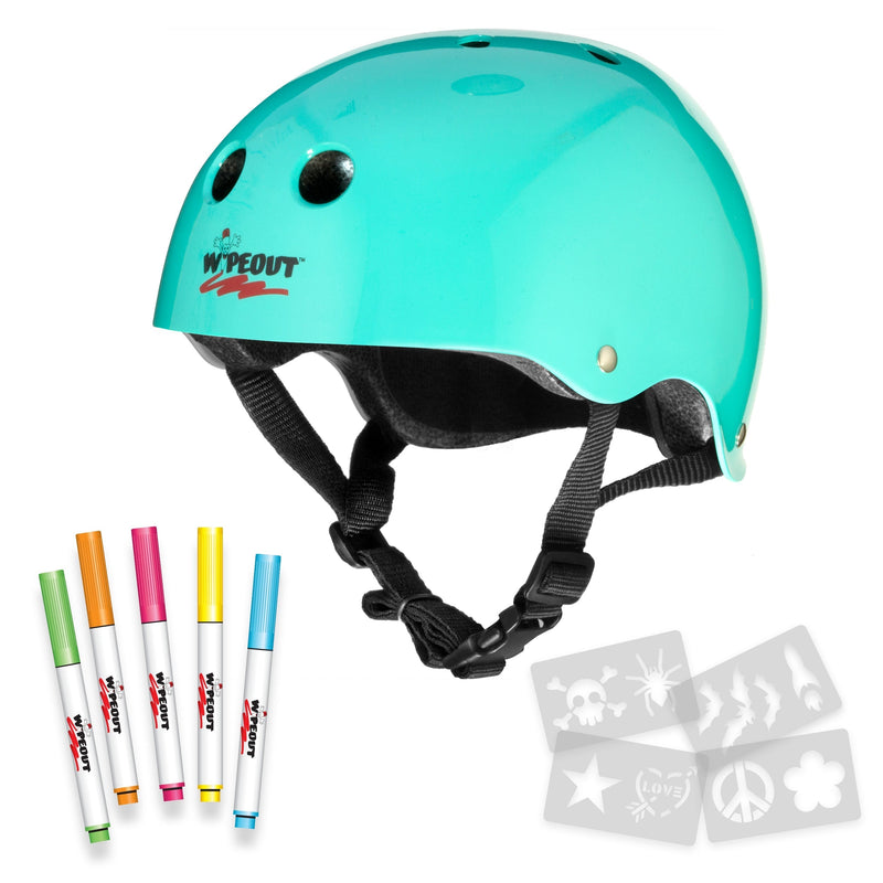 Wipeout™ Dry Erase Helmet in Teal Blue