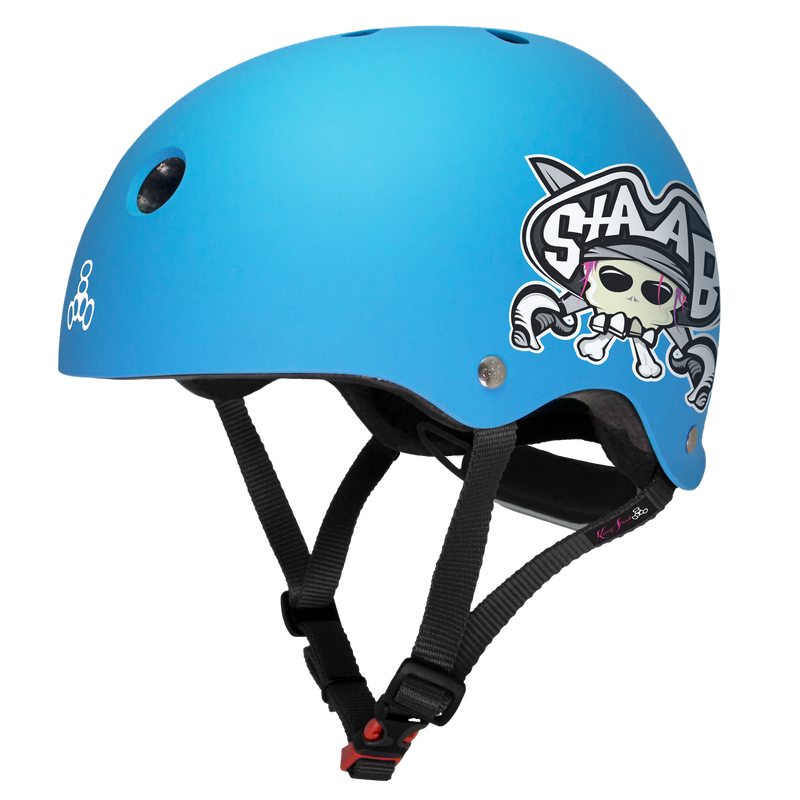 Lil 8 Staab Edition Kids Helmet in Staab Edition - Neon Blue
